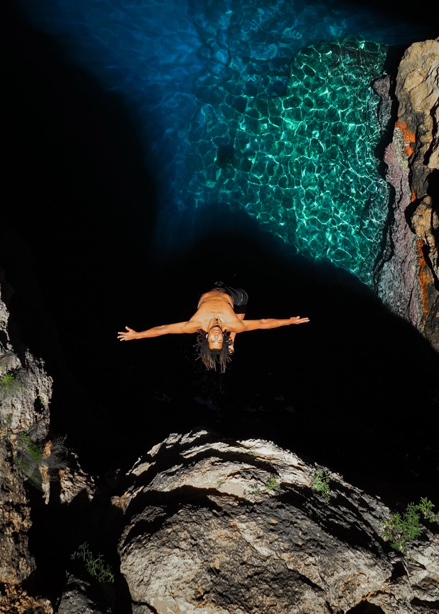 Nick Pescetto durante un tuffo